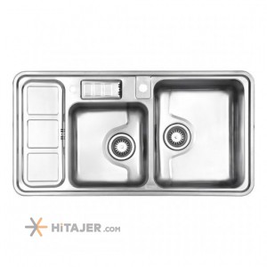 Steel Alborz in set fantasy double bowl sink code 813