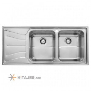 Steel Alborz in set fantasy double bowl sink code 737