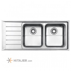 Steel Alborz in set fantasy double bowl sink code 735