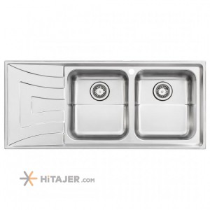 Steel Alborz in set fantasy double bowl sink code 736