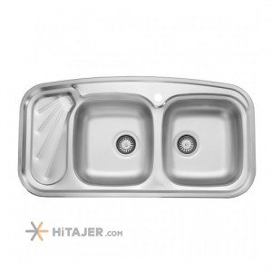 Steel Alborz in set fantasy double bowl sink code 200