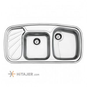 Steel Alborz in set fantasy double bowl sink code 611