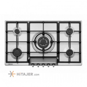 Steel Alborz 5 burner built in gas hob code S5957