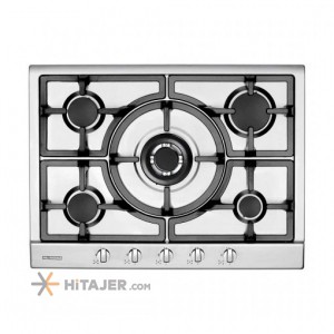Steel Alborz 5 burner built in gas hob code S 5701