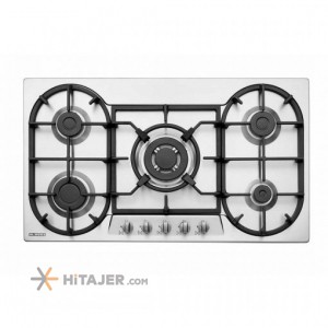 Steel Alborz 5 burner built in gas hob code S5955