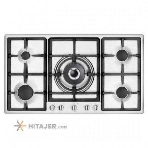 Steel Alborz 5 burner built in gas hob code S 5902