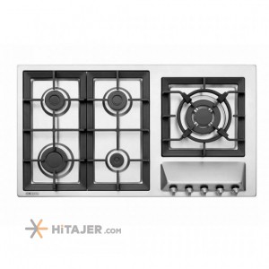 Steel Alborz 5 burner built in gas hob code S5959