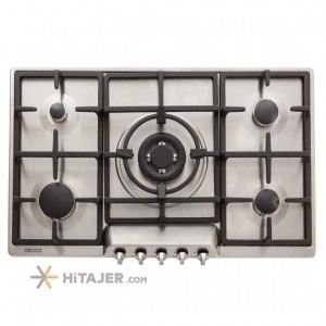 Steel Alborz 5 burner built in gas hob code S5907
