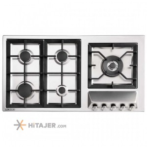 Steel Alborz 5 burner built in gas hob code S5909