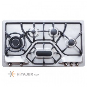 Steel Alborz 5 burner built in gas hob code S5908