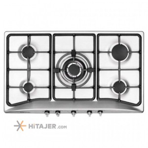 Steel Alborz 5 burner built in gas hob code S5906