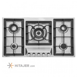 Steel Alborz 5 burner built in gas hob code S5910