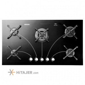 Steel Alborz 5 burner built in gas hob code C 5902