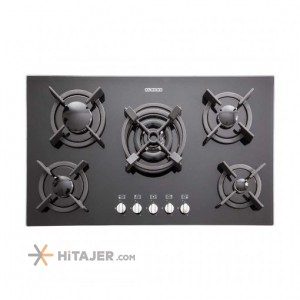 Steel Alborz 5 burner built in gas hob code G 5904