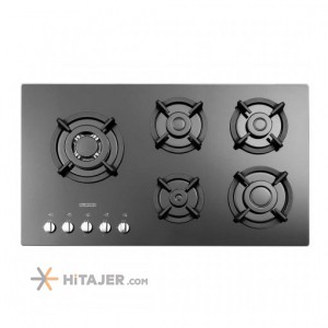 Steel Alborz 5 burner built in gas hob code G 5957