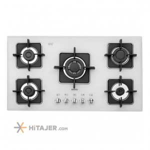 Steel Alborz 5 burner built in gas hob code G 5960 W