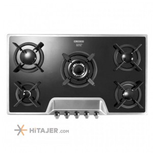 Steel Alborz 5 burner built in gas hob code G 5901 S
