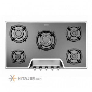 Steel Alborz 5 burner built in gas hob code G 5951 S