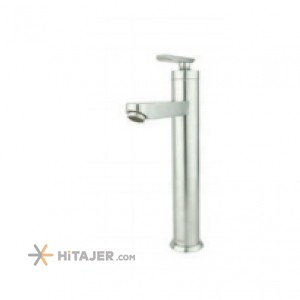Rassan matte chrome  tall base basin faucet model Flora