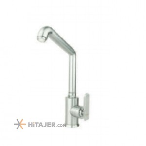 Rassan matte chrome kitchen faucet model Flora