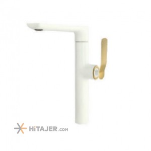 Rassan gold and white kitchen faucet model Violet