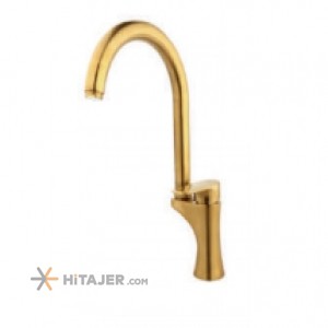 شیر روشویی راسان مدل آتیس طلا مات