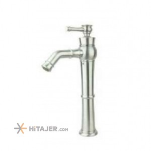 شیر روشویی پایه بلند راسان مدل الیزه کروم مات