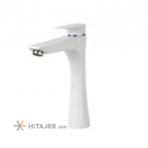 Rassan white  tall base basin faucet model Atis