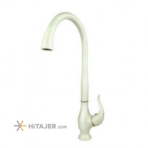 Rassan white kitchen faucet model Oktav