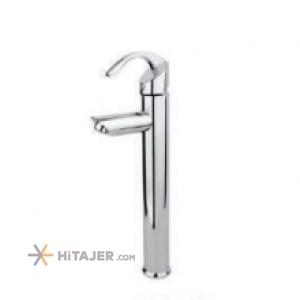 Rassan chrome long pedestal toilet basin faucet  Titanium model