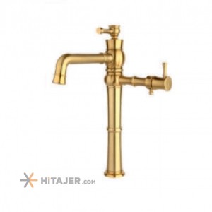 Rassan Elizeh two-function matte gold sink faucet