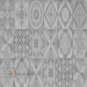 کاشی خاکستری برجسته دکور B تبریز مدل اطلس