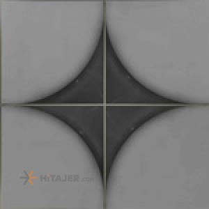 Tabriz Tile Gray Relief Decor Design 1 Analia model