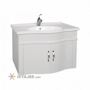 Morvarid sanitary elena 80 cm countertop cabinet wash basin