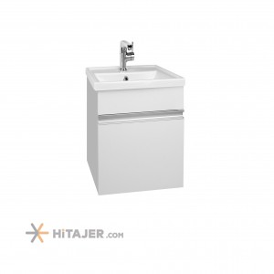 Morvarid sanitary alfa 52 cm countertop cabinet wash basin