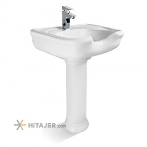 Morvarid Sanitary Barbers pedestal Sink Capris model 66 Cm