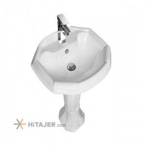 Morvarid Sanitary pedestal Wash Basin Berlian model 63 Cm