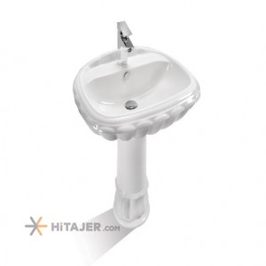 Morvarid Sanitary pedestal Wash Basin Zomorrod model 65 Cm