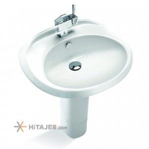 Morvarid Sanitary pedestal Wash Basin Firouzeh model 52 Cm