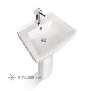 Morvarid Sanitary pedestal Wash Basin Mondial model 60 Cm