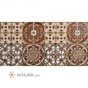 کاشی تک گل قهوه ای آرتا سرام مدل اوکتای