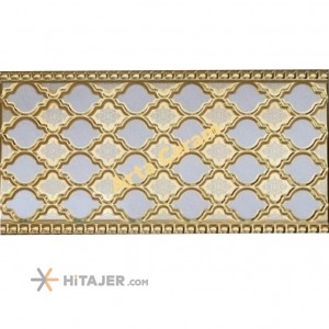 کاشی تک گل سفید طلایی طرحدار آرتا سرام مدل بارسلون
