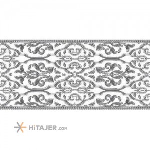 کاشی تک گل سفید نقره ای آرتا سرام مدل پرنیان