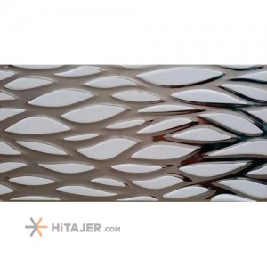 کاشی تک گل سفید نقره ای آرتا سرام مدل گلبرگ