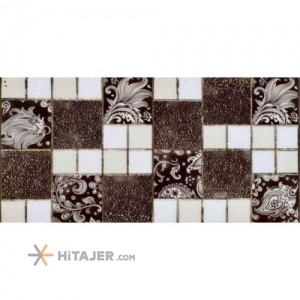 کاشی تک گل سفید قهوه ای آرتا سرام مدل سودا