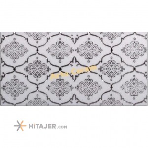 کاشی تک گل سفید نقره ای آرتا سرام مدل هلن