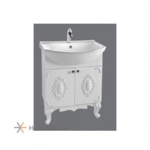 60 cm first-class porcelain washbasin, Aral model fraction