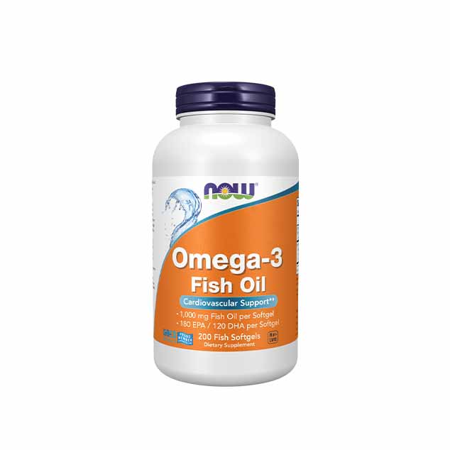 امگا ۳ روغن ماهی ناو - NOW Omega-3 Fish Oil 200 Softgels