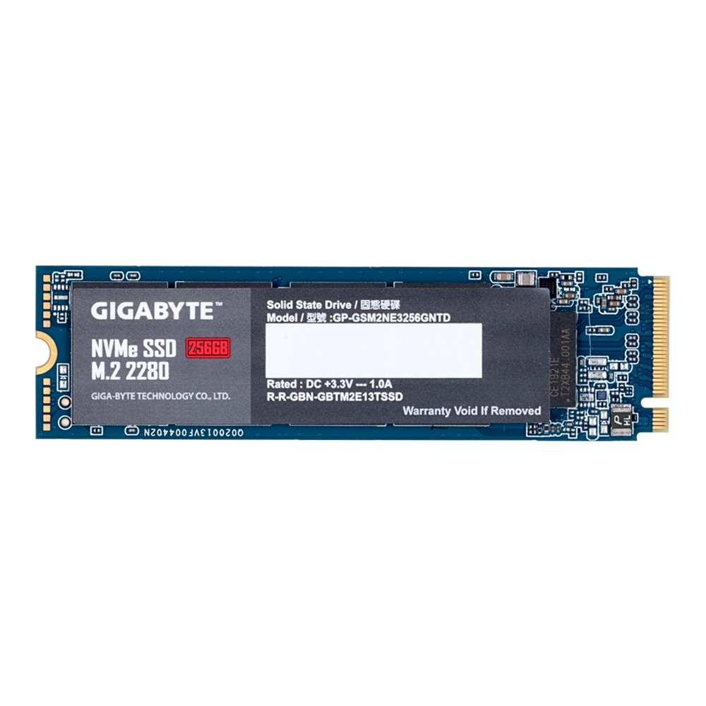 حافظه اس اس دی گیگابایت مدل m.2 NVMe با حافظه 256 گیگابایت