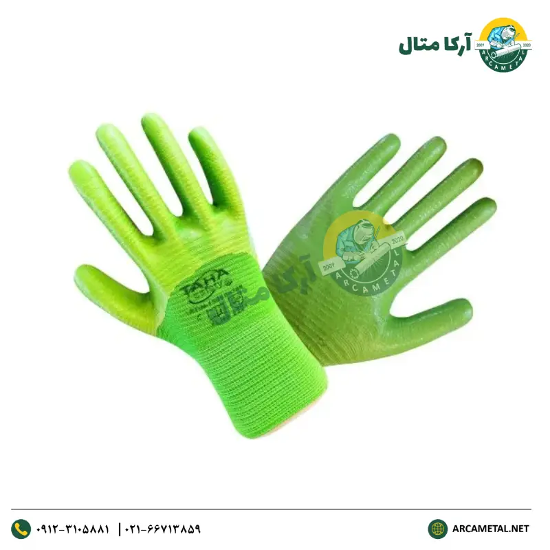 دستکش 3/4 نیتریل شیاری طاها